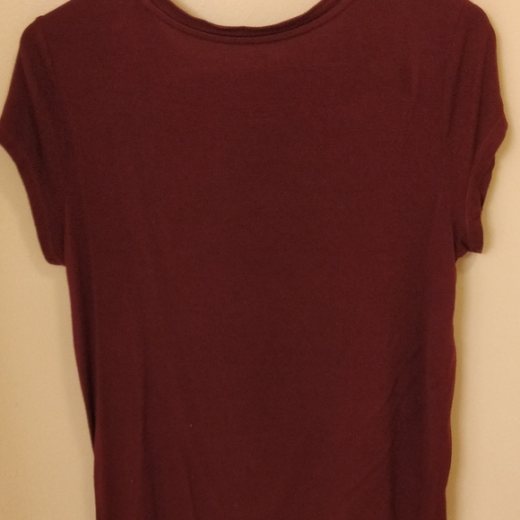 American Eagle Maroon Crew Neck Baby Tee - Picture 2 of 4